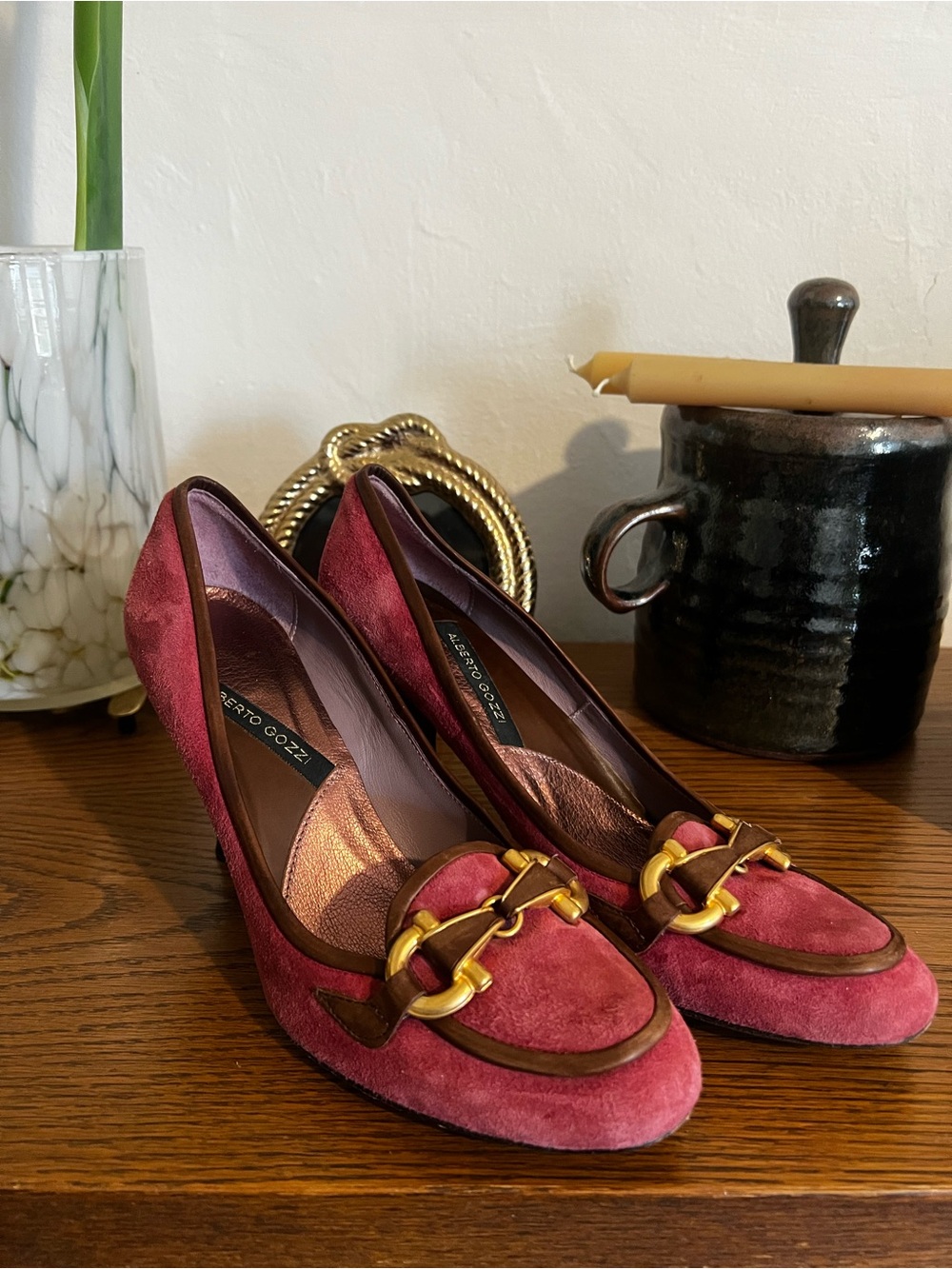 Alberto Gozzi Pink Suede Heels